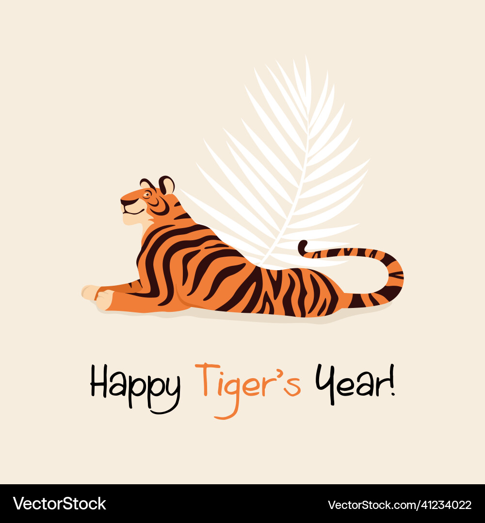 Chinese new year 2022 concept hand drawn Chinese new year 2022 concept hand drawn vector image