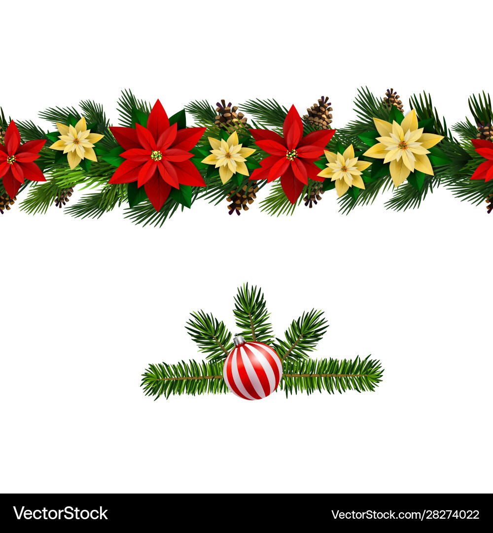 Christmas border decoration collection Christmas border decoration collection vector image