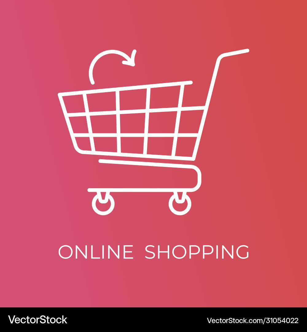 E-commerce concept minimal design line E-commerce concept minimal design line vector image