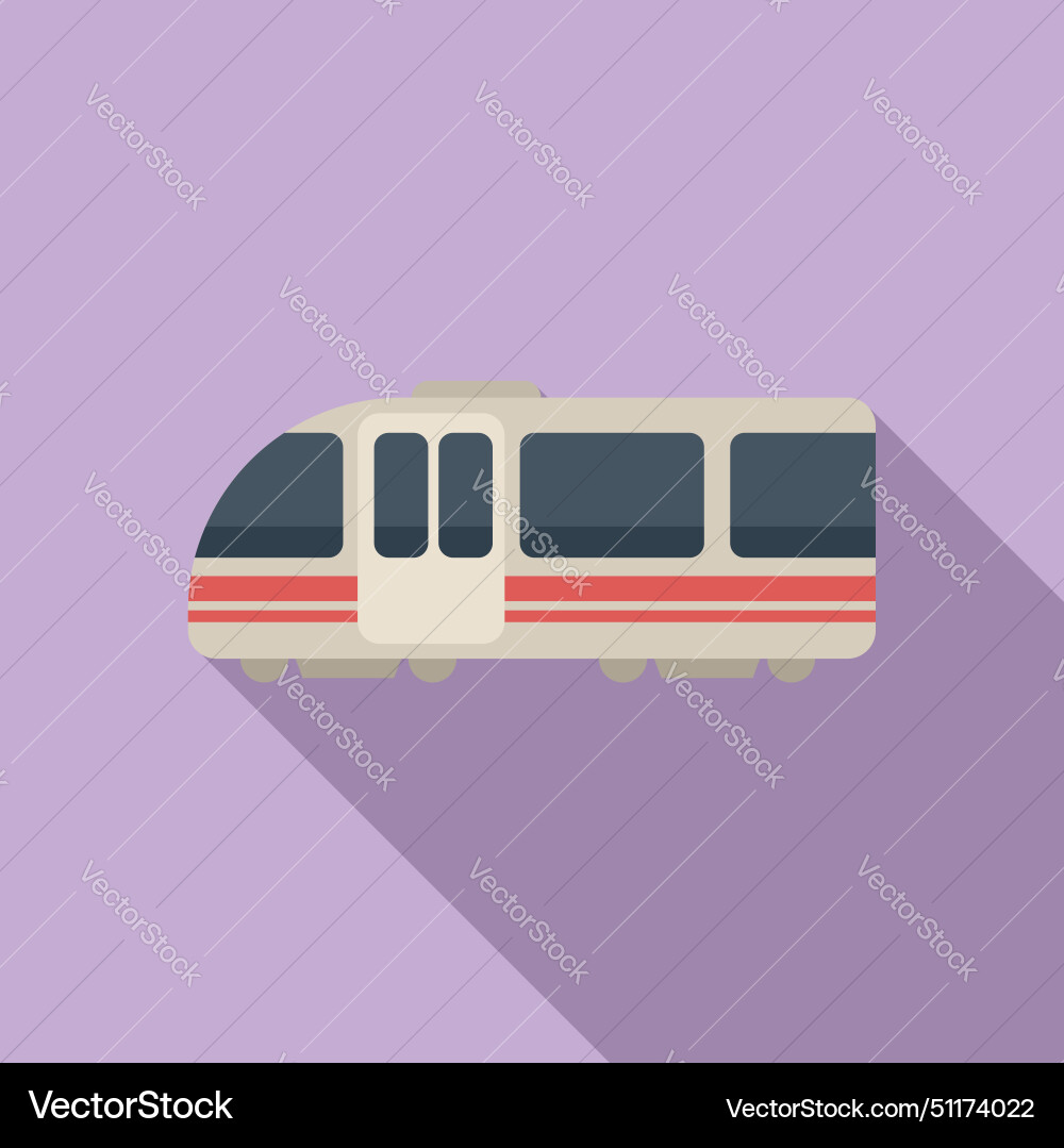 Electronic speed train icon flat move Royalty Free Vector