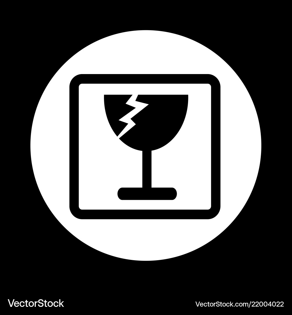 Fragile icon Vector Image