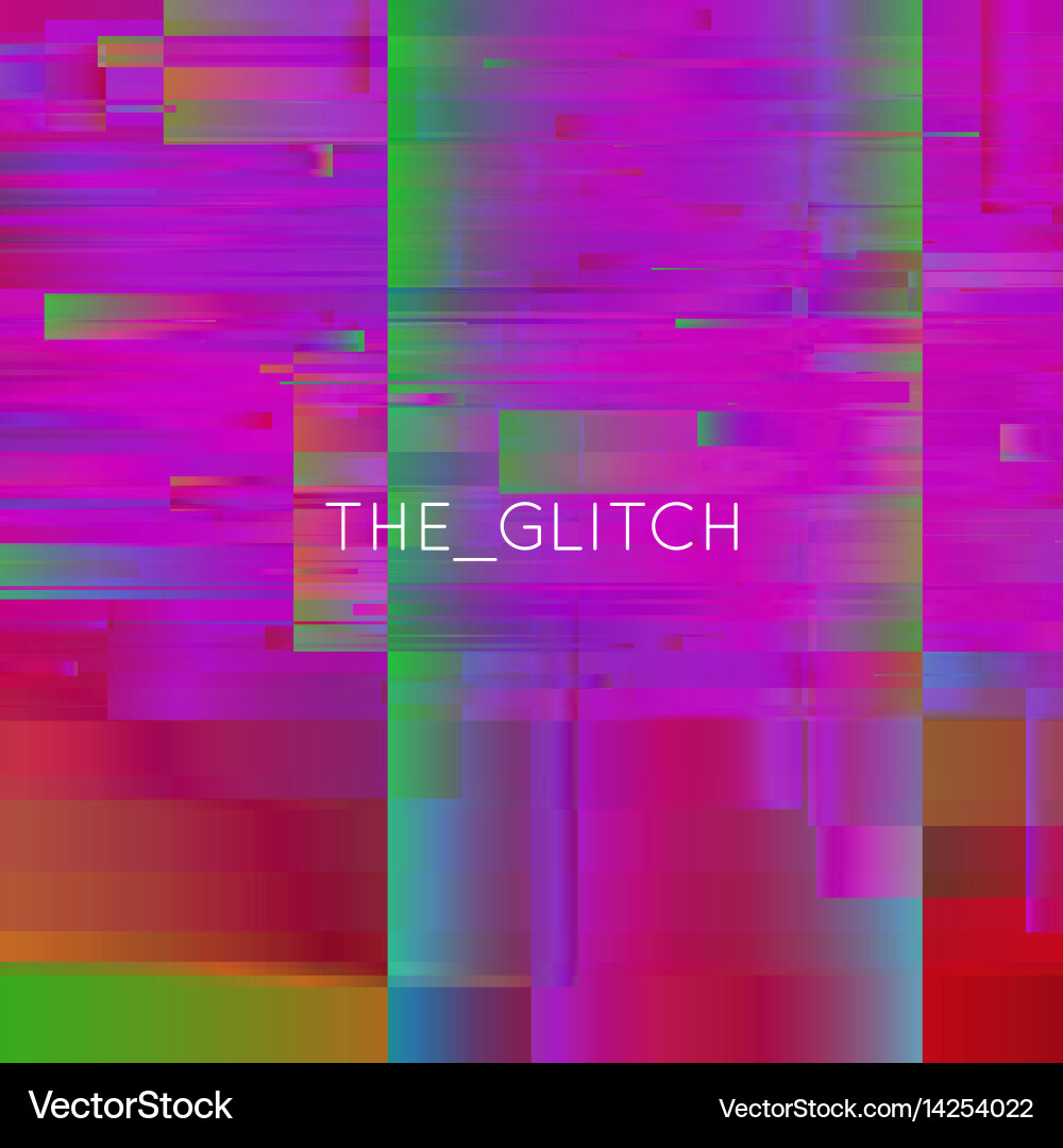 Glitch background digital image data vector image