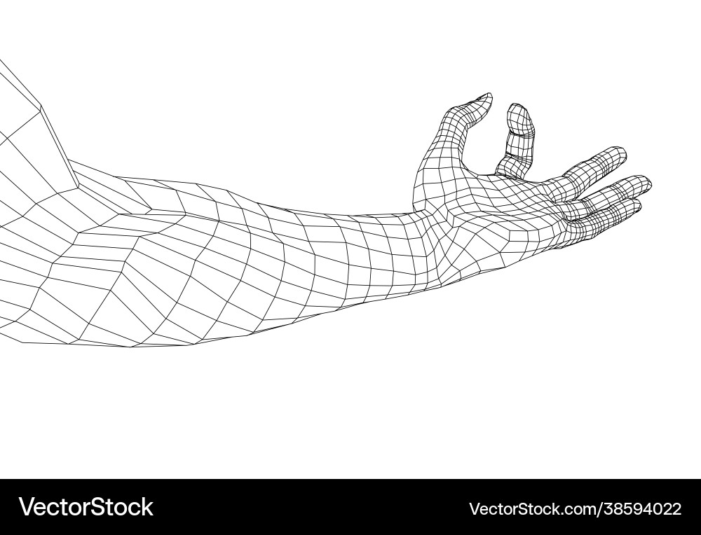 Hand hold some tiny or thin object Vector Image