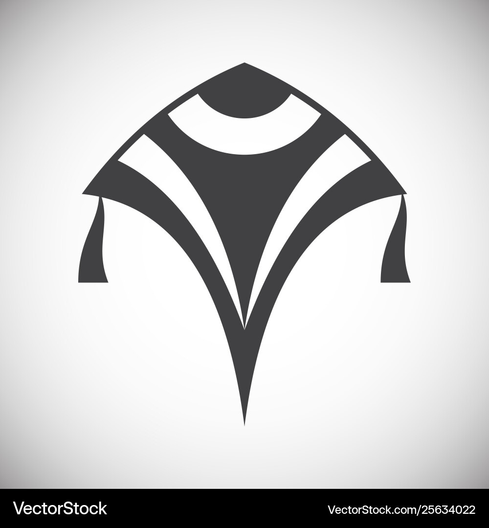 Kite icon on background for graphic and web design Kite icon on background for graphic and web design vector image