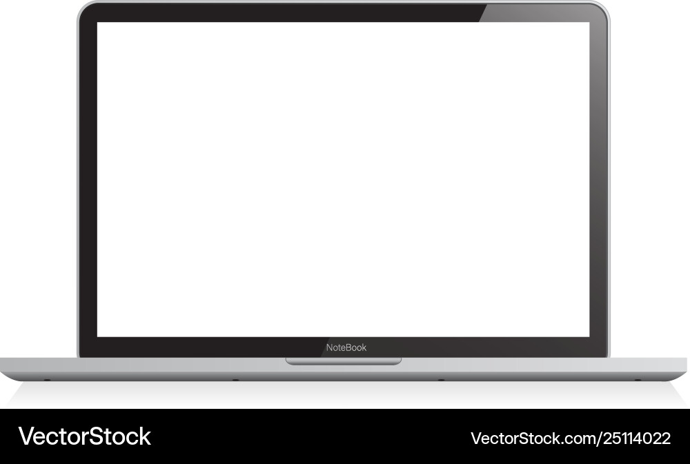 Laptop realistic computer in mockup style Laptop realistic computer in mockup style vector image