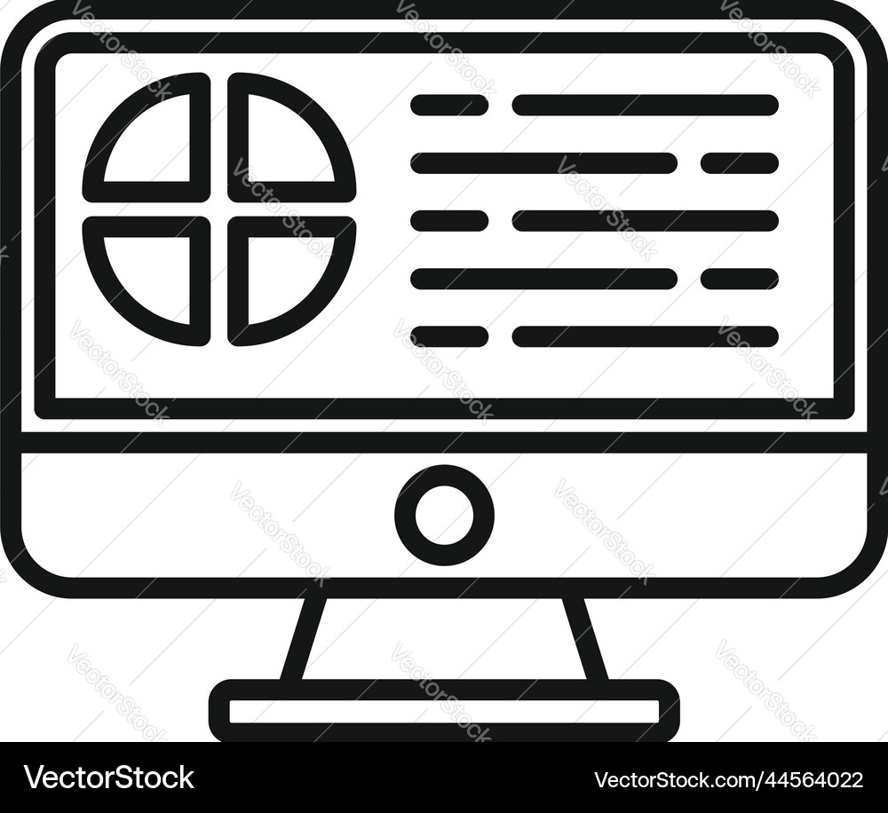 Market segmentation icon outline segment Vector Image