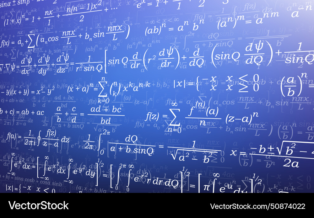 Mathematics formulas for presentation Mathematics formulas for presentation vector image