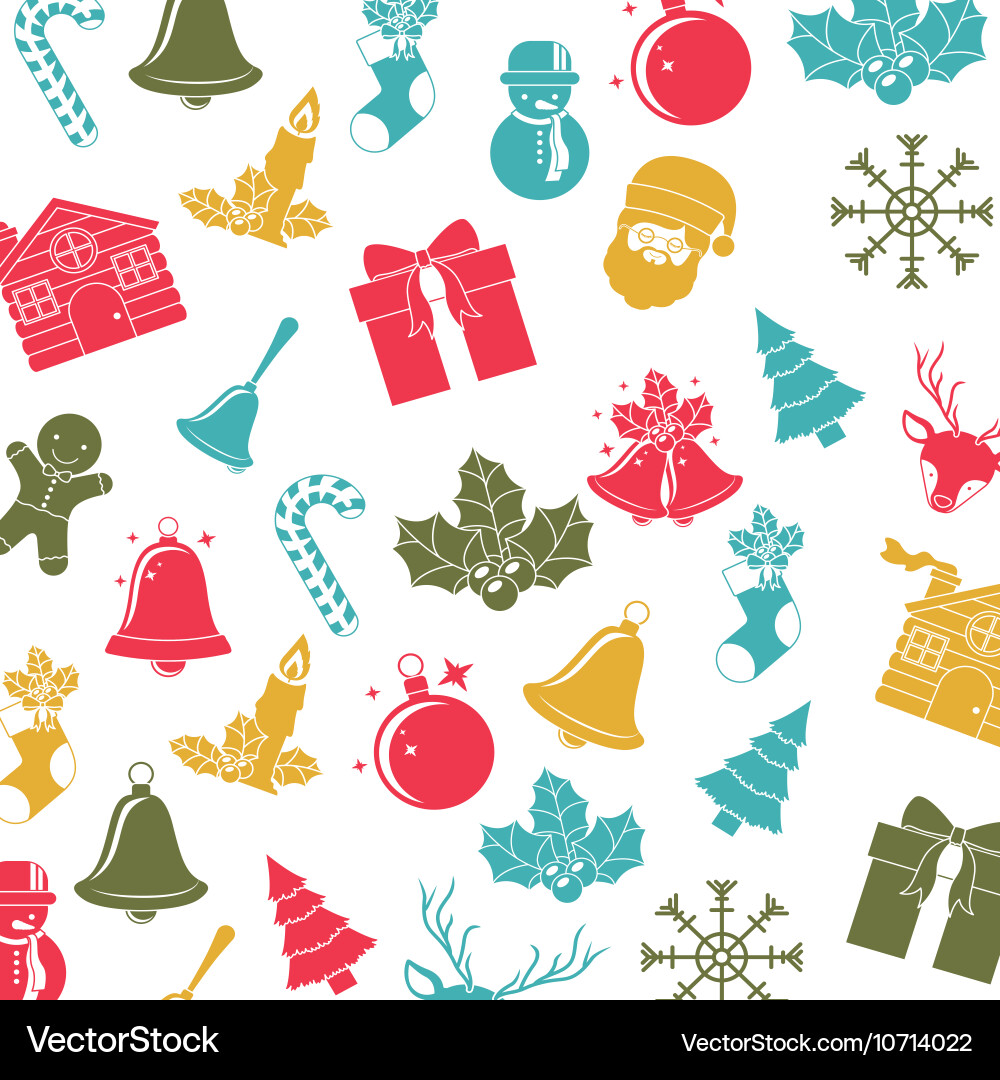 Merry Christmas Festive Background Vector Image
