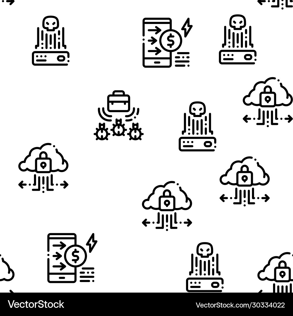Pentesting software seamless pattern Pentesting software seamless pattern Vector Image