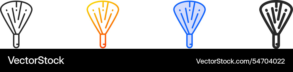 Pom iconthin linear gradient blue stroke Vector Image