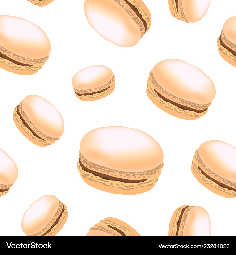 Seamless pattern with colorful macaroon cookies Seamless pattern with colorful macaroon cookies vector image