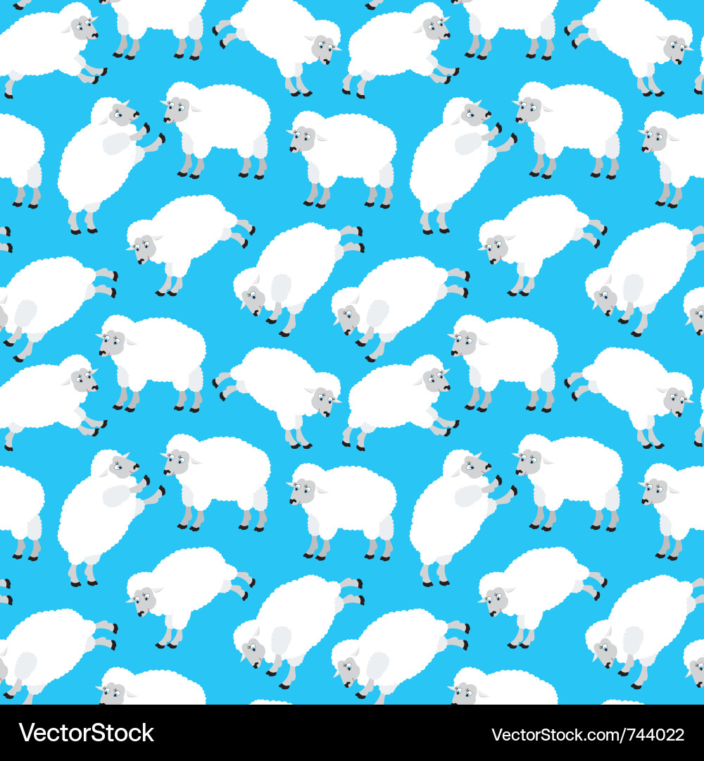 Sheep Pattern Design Seamless sheeps pattern Royalty Free Vector Image