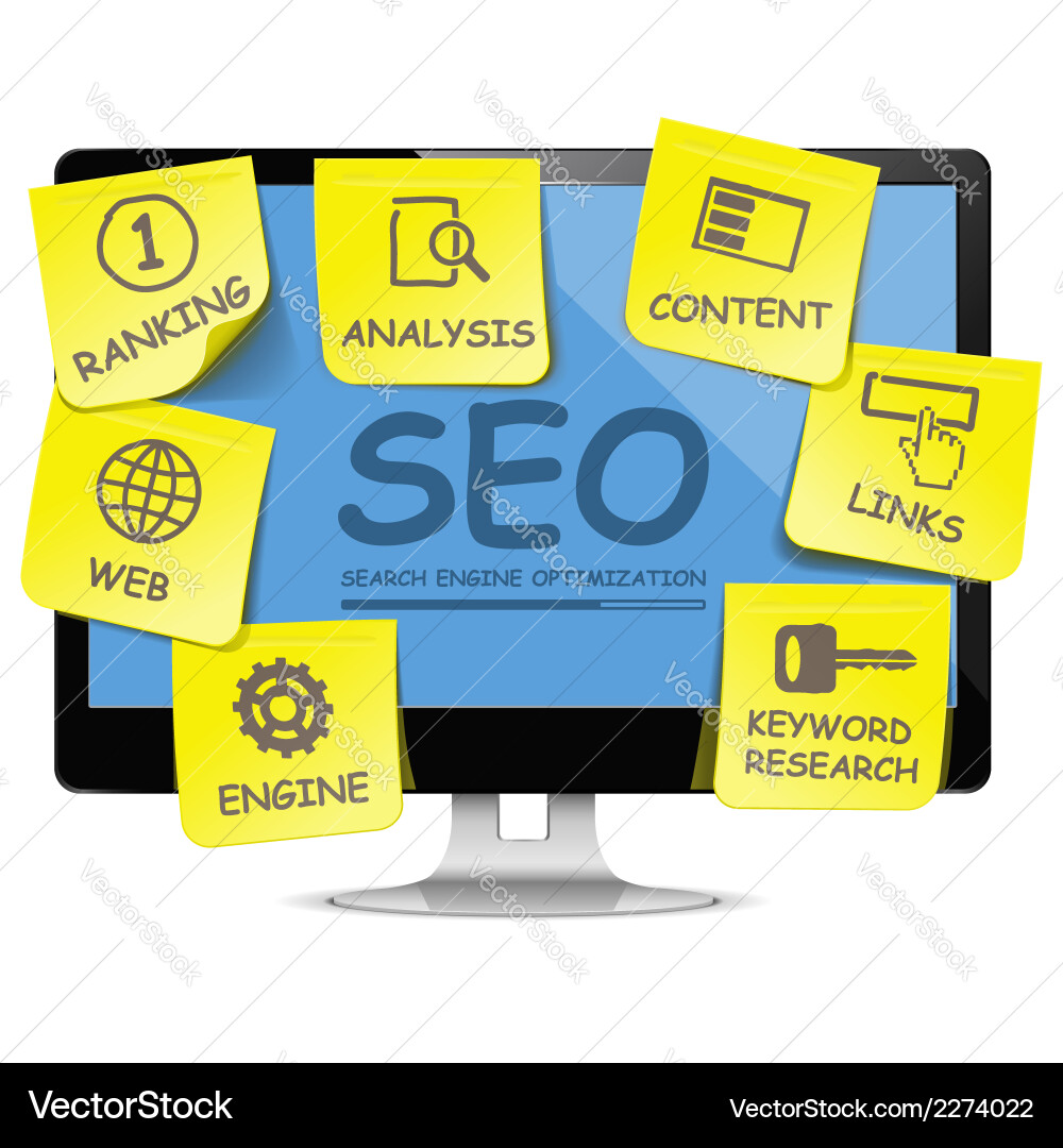SEO Computer Concepts vector image