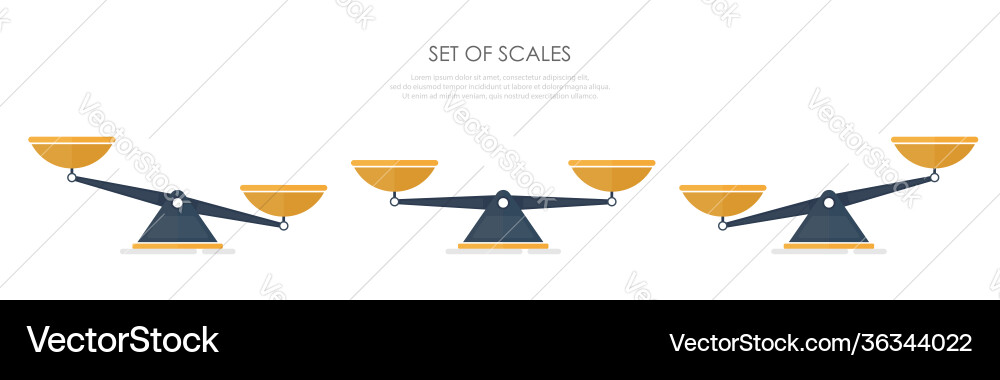 Set different scales in a flat style Set different scales in a flat style Vector Image