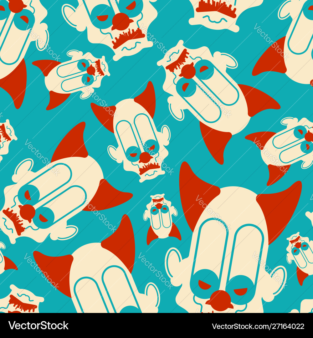Terrifying Clown Pattern vector image