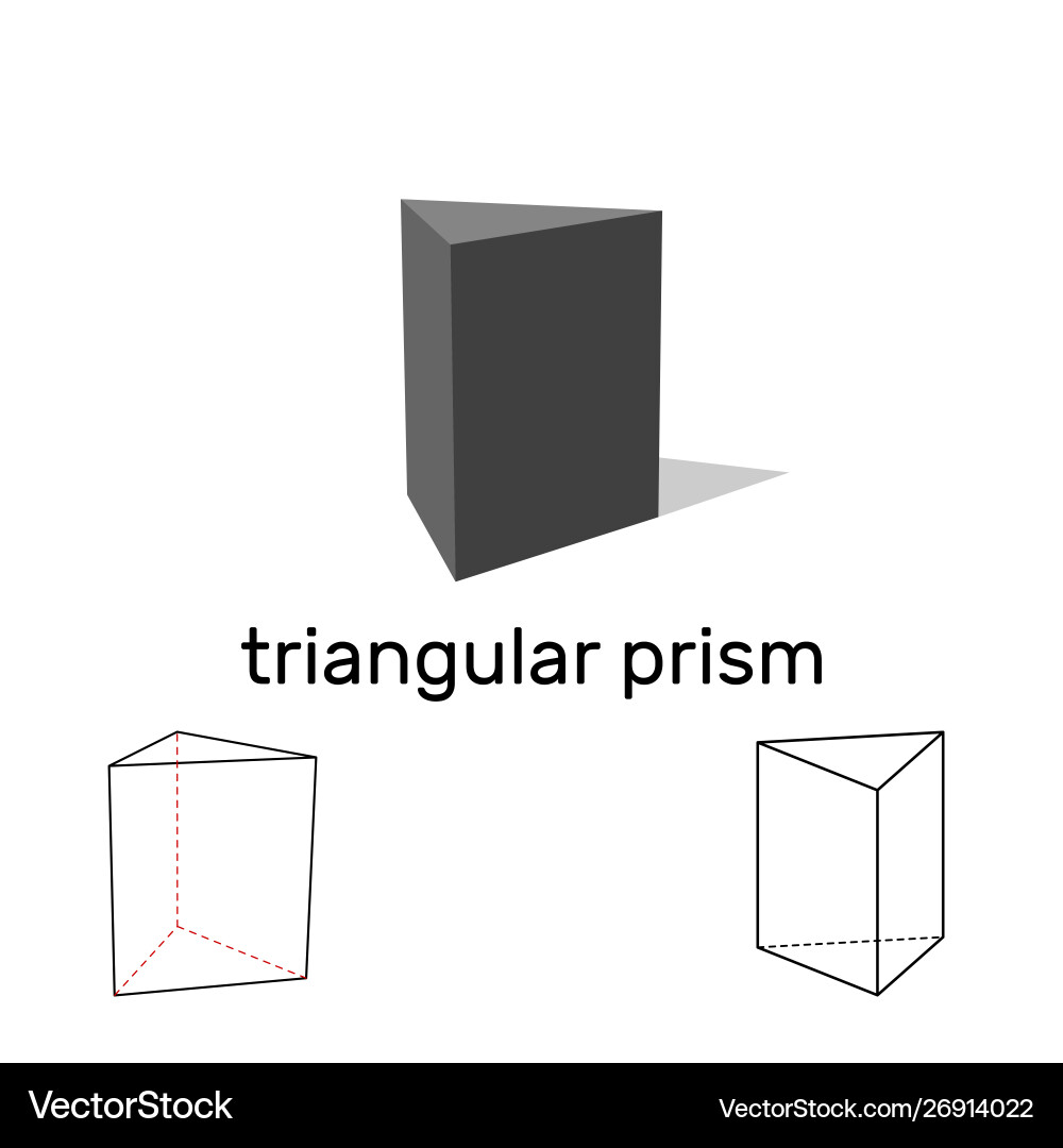 Triangular Prism - Geometric Shape vector image