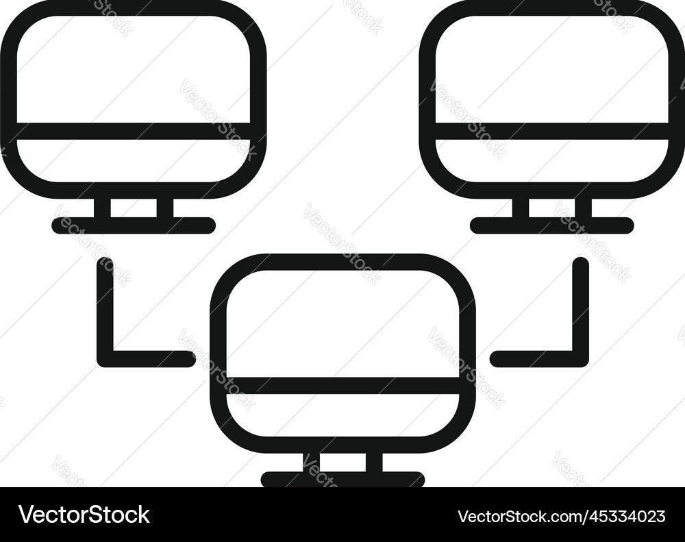 Backup network icon outline data cloud Backup network icon outline data cloud vector image