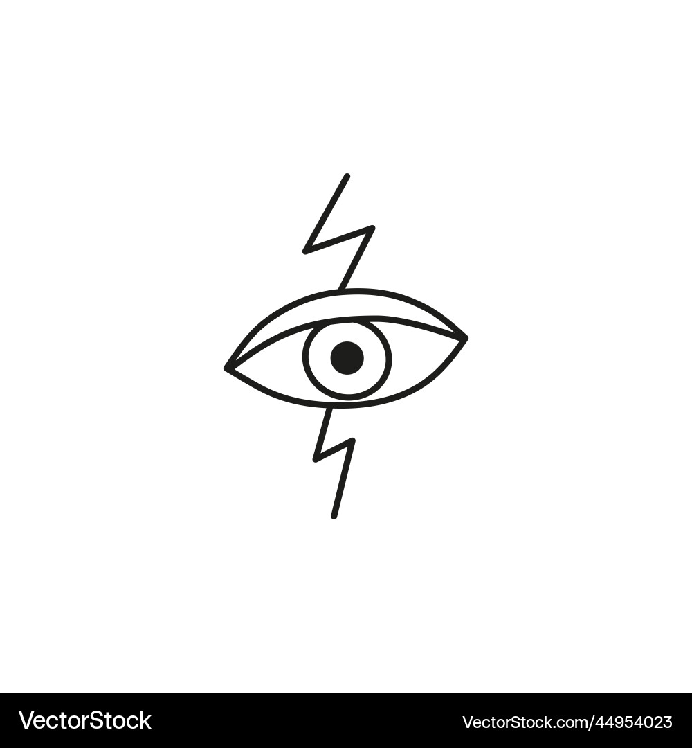 Boho Third Eye with Lightning vector image
