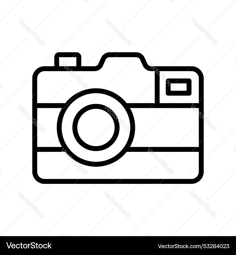 Camera icon outline style design isolated Vector Image