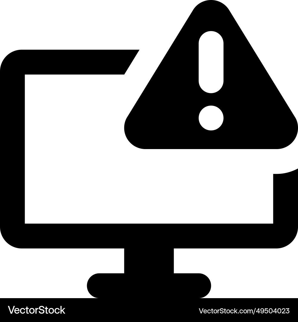 Display indicates potential system issues vector image