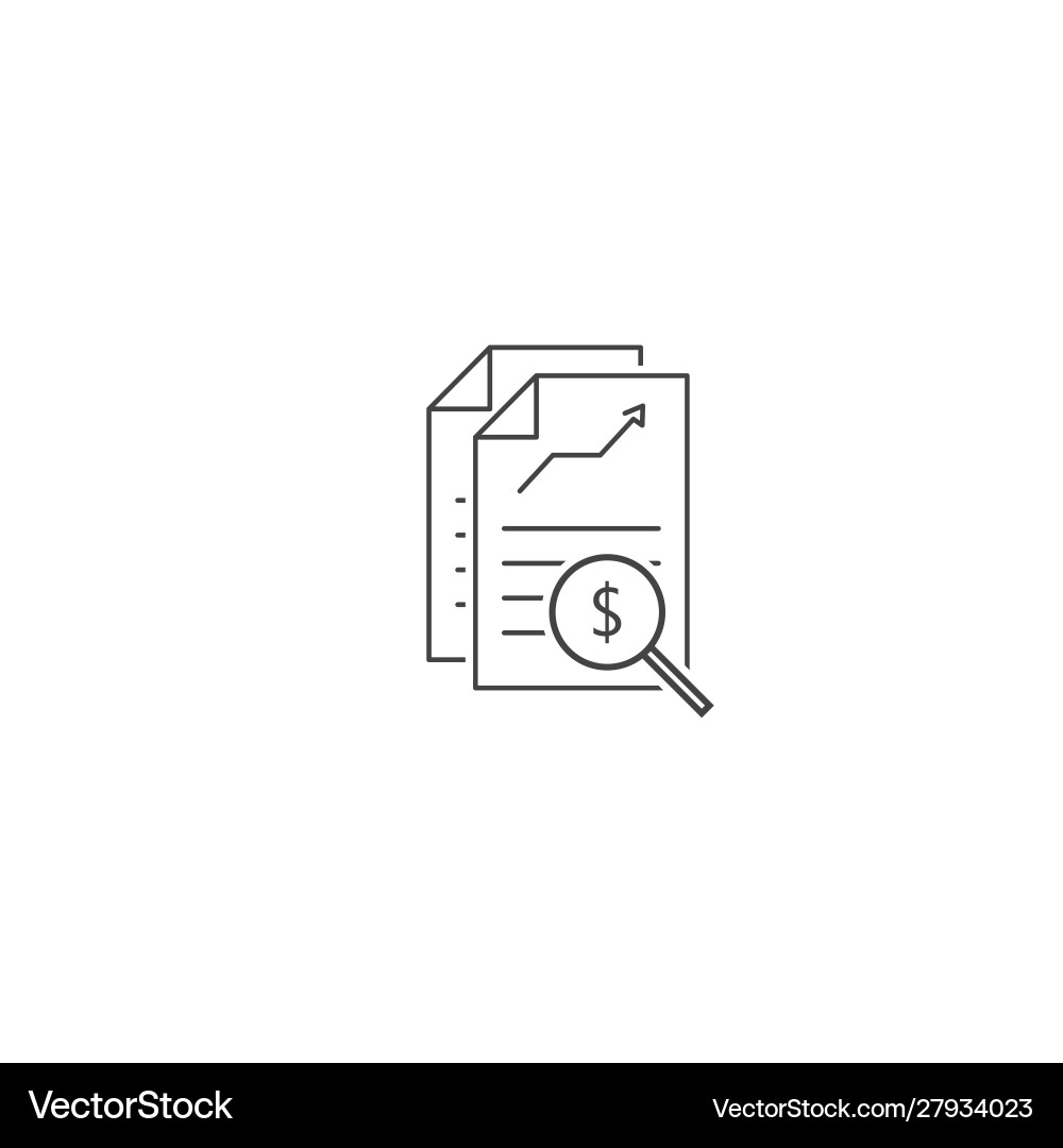 Document icon and magnifier verification Document icon and magnifier verification vector image