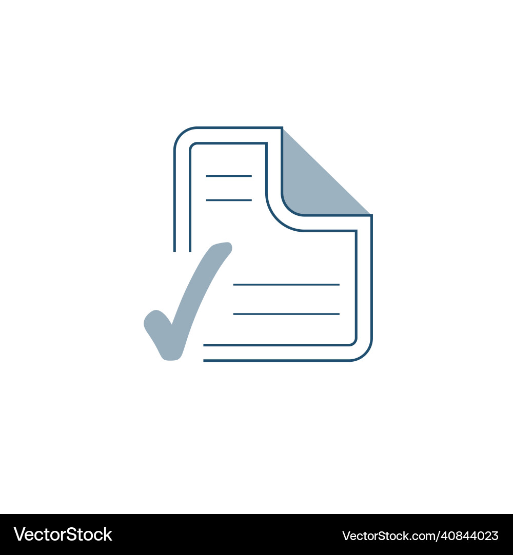 Document icon paper check mark checkmark Document icon paper check mark checkmark vector image