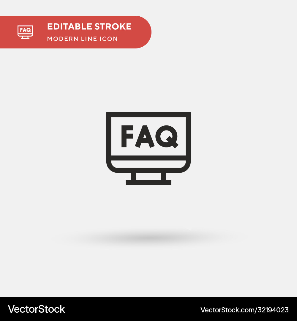 Faq simple icon symbol design Faq simple icon symbol design vector image