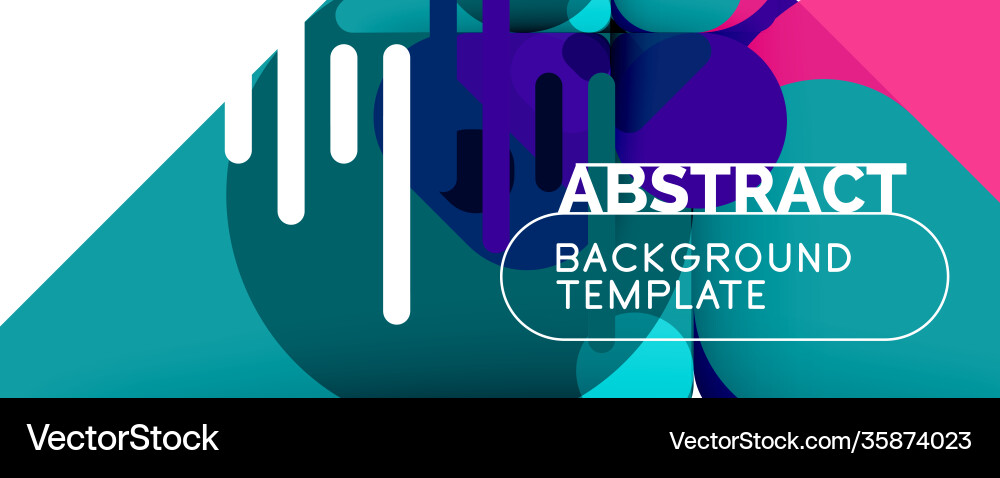 Flat geometric round shapes and dynamic lines Flat geometric round shapes and dynamic lines Vector Image