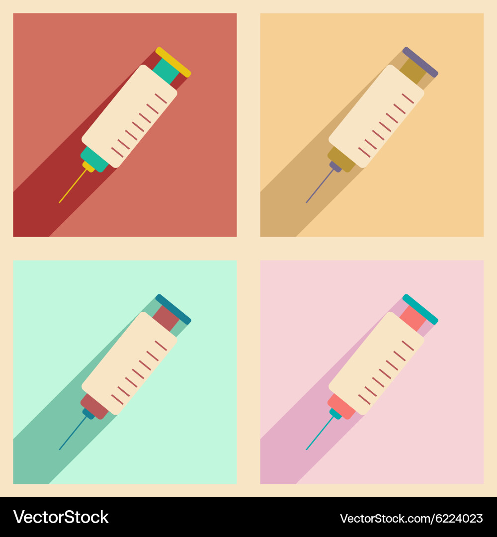 Flat with shadow concept and mobile application Vector Image