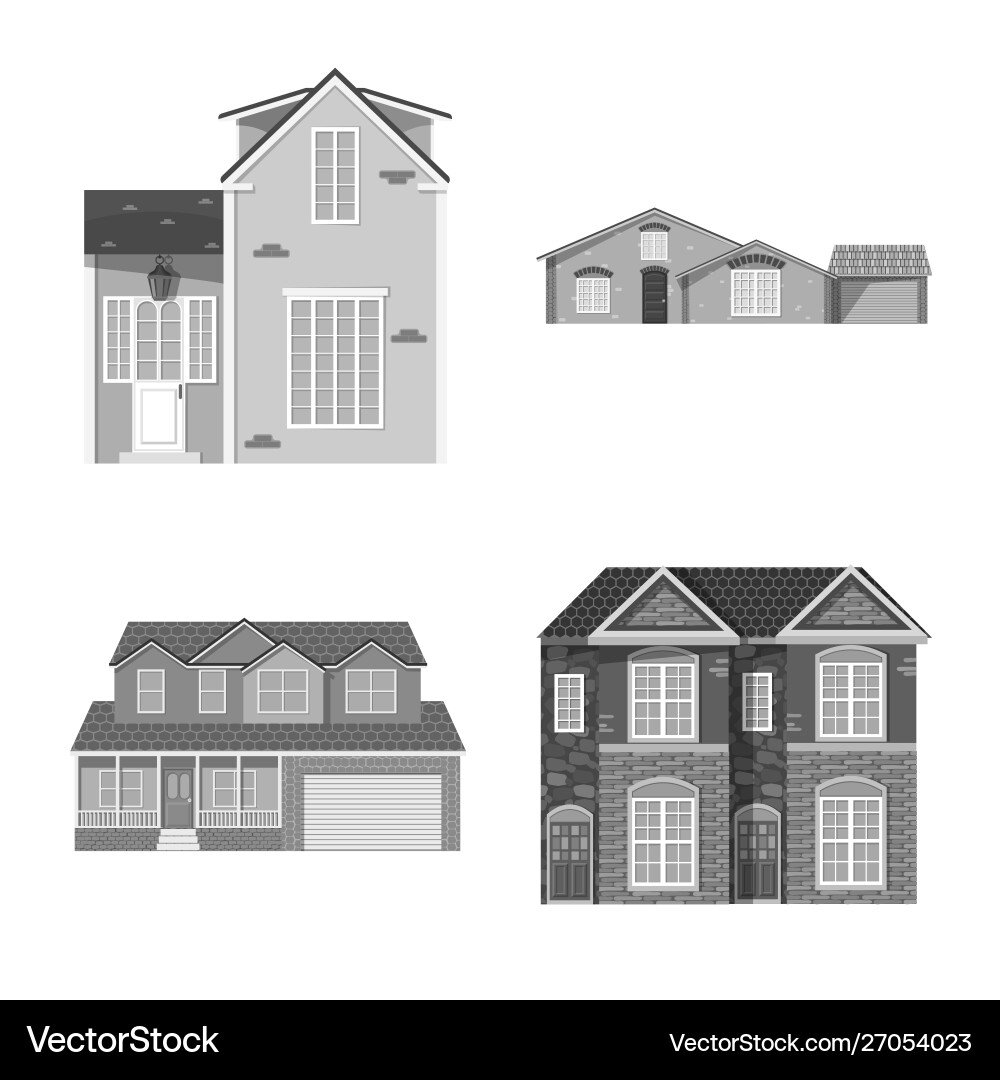 Isolated object building and front logo Vector Image