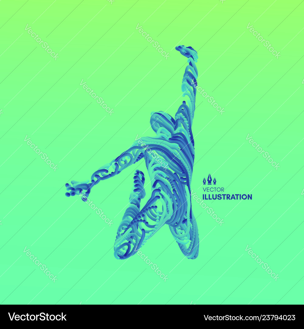 Leadership concept jumping man emblem for sport Leadership concept jumping man emblem for sport vector image