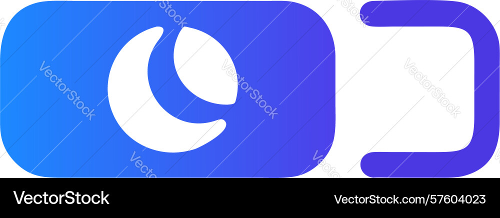 Night mode active indicator ui element design vector image