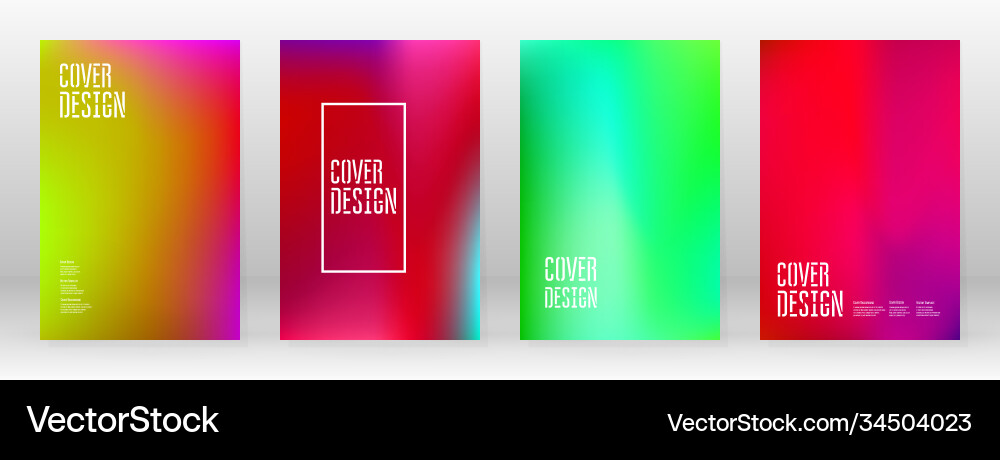 Pastel soft rainbow gradient set color background Vector Image