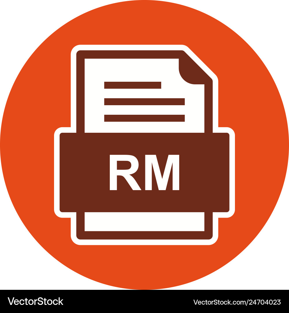 Rm file document icon Vector Image