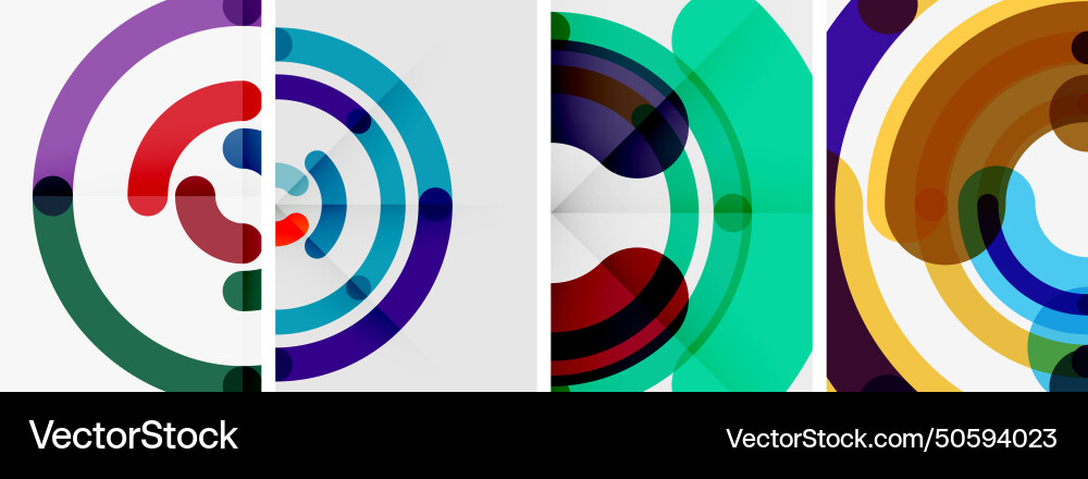Set of colorful circle backgrounds Set of colorful circle backgrounds vector image