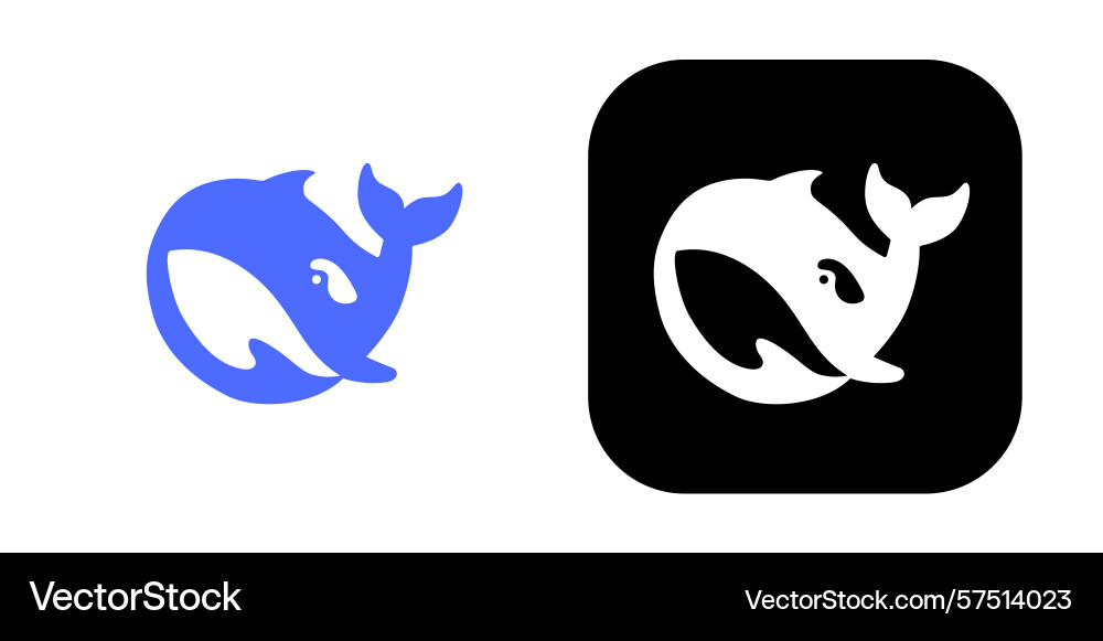 Set of different deepseek artificial intelligence Set of different deepseek artificial intelligence vector image