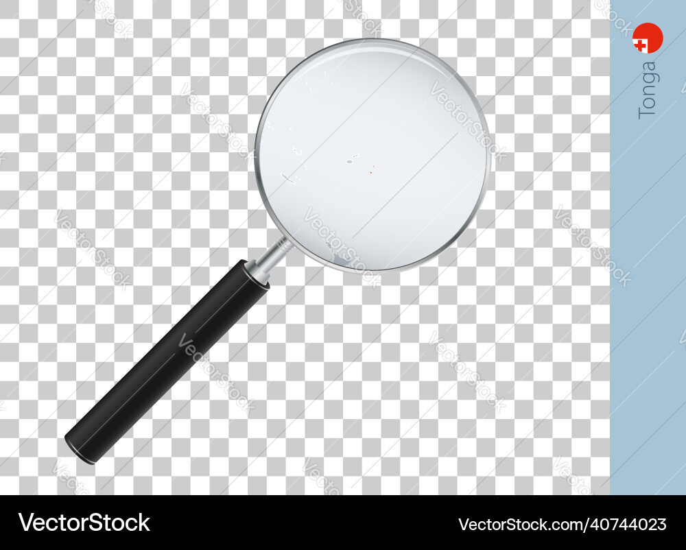Tonga map with flag in magnifying glass vector image