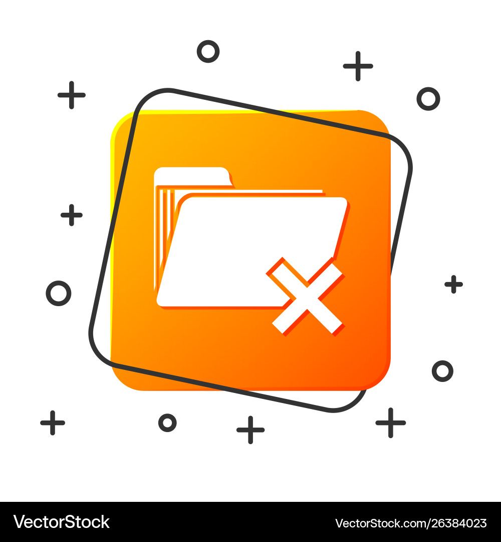 White delete folder icon isolated on White delete folder icon isolated on Vector Image