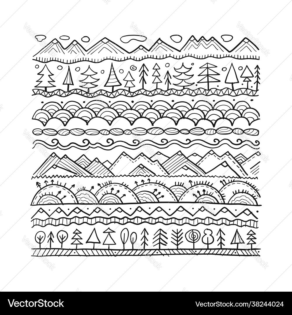 Abstract nature pattern frame for your design Vector Image