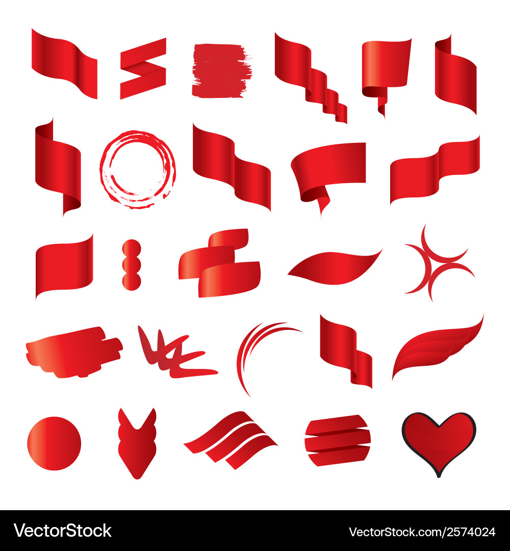 Biggest collection of red flags Vector Image