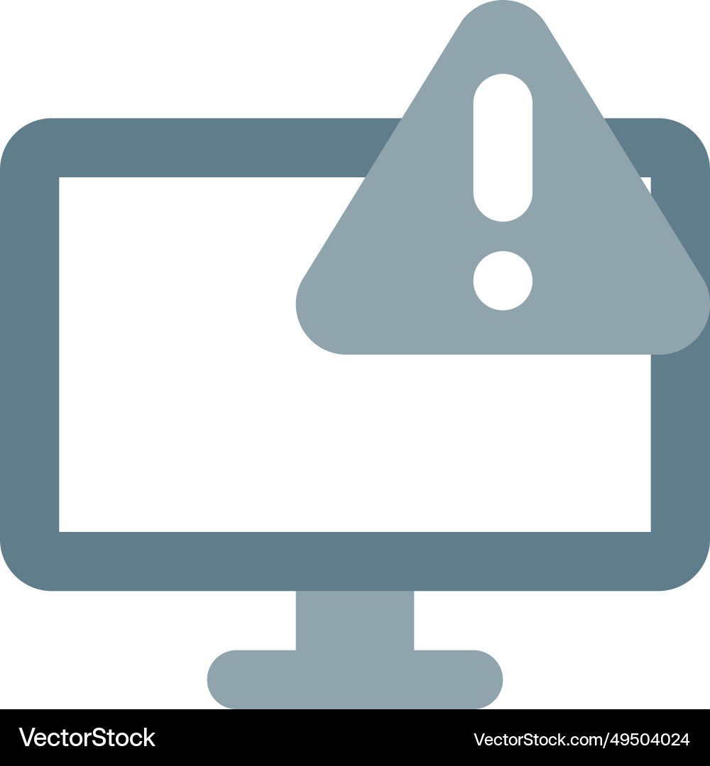 Display indicates potential system issues vector image