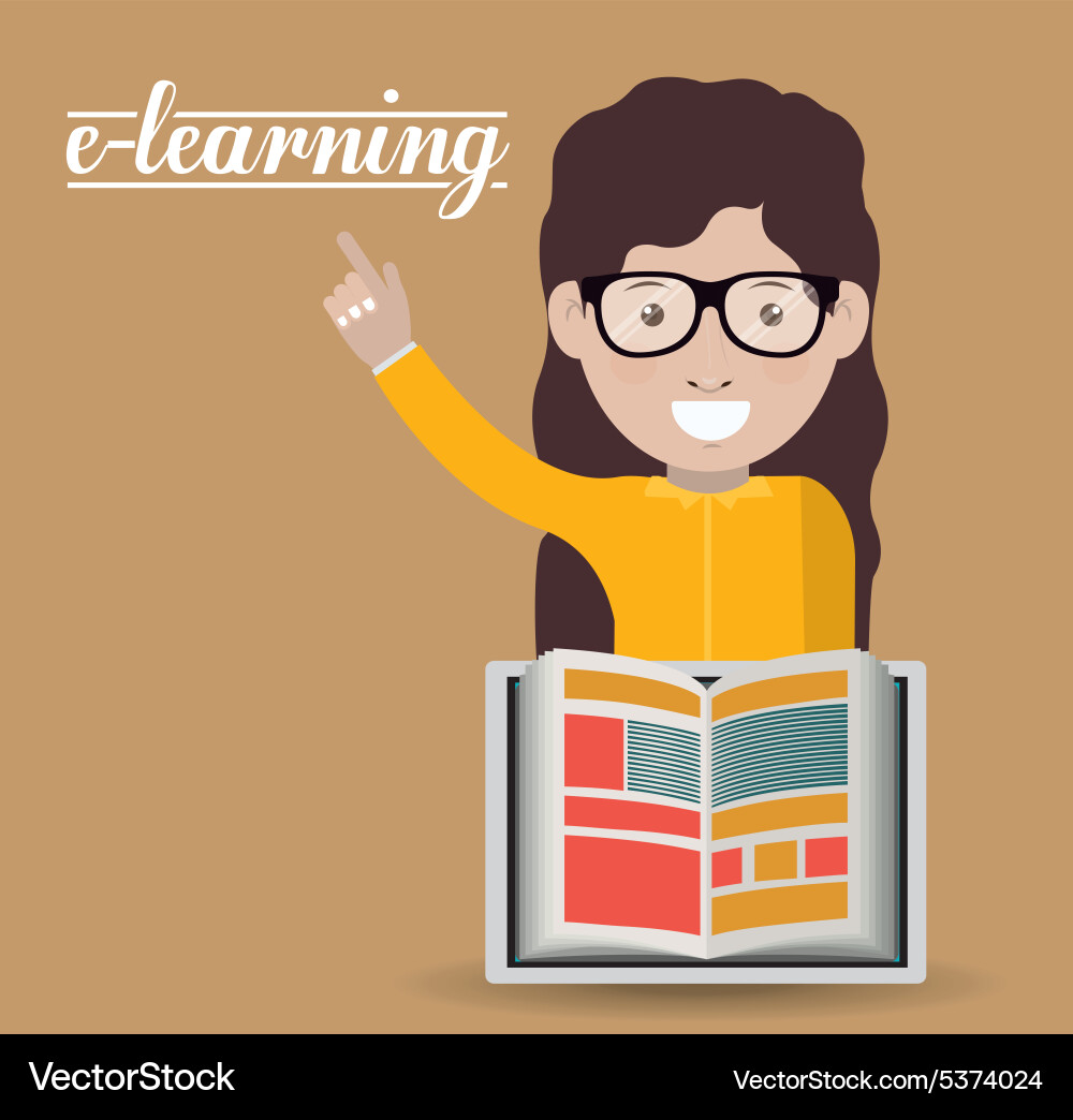 E-learning design Vector Image