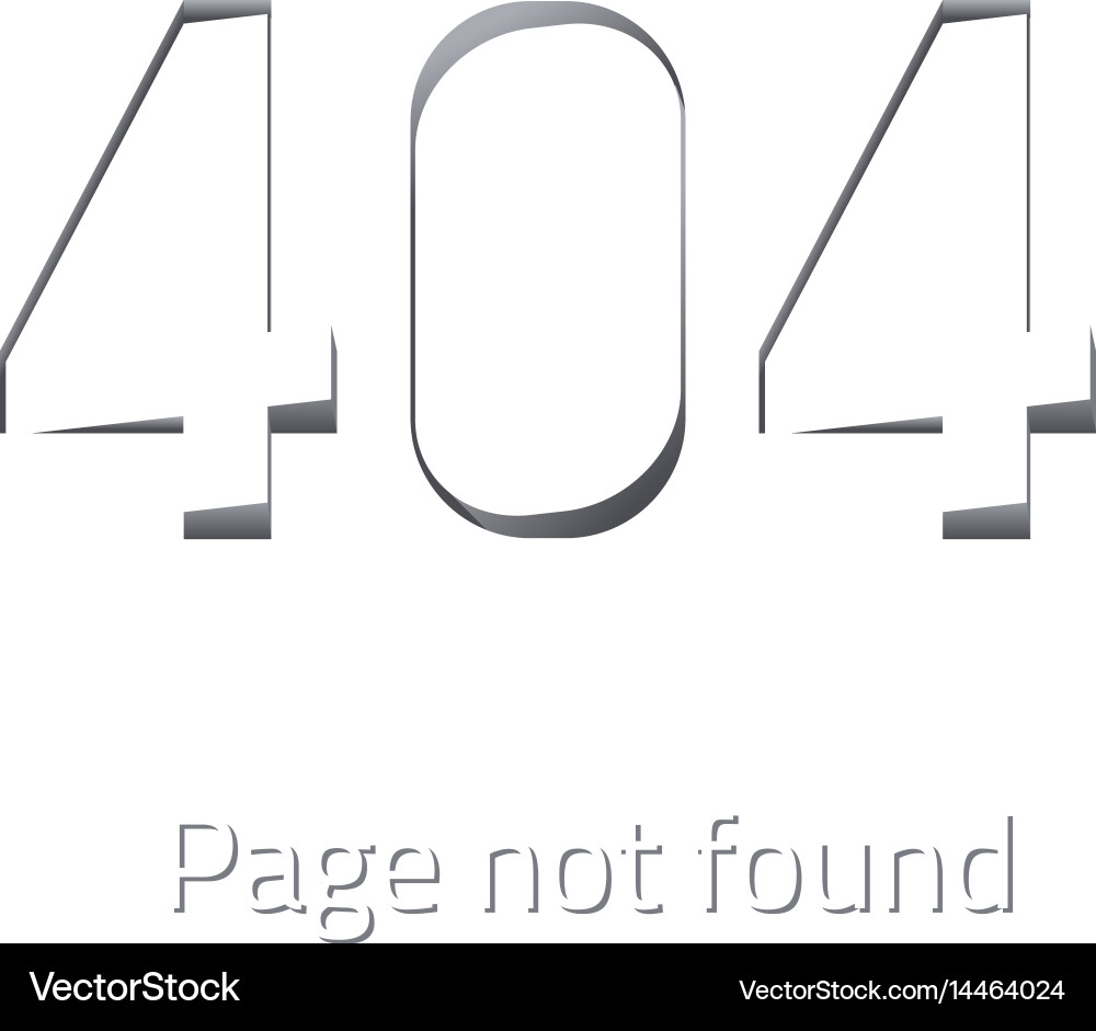 Error 404 page not found vector image