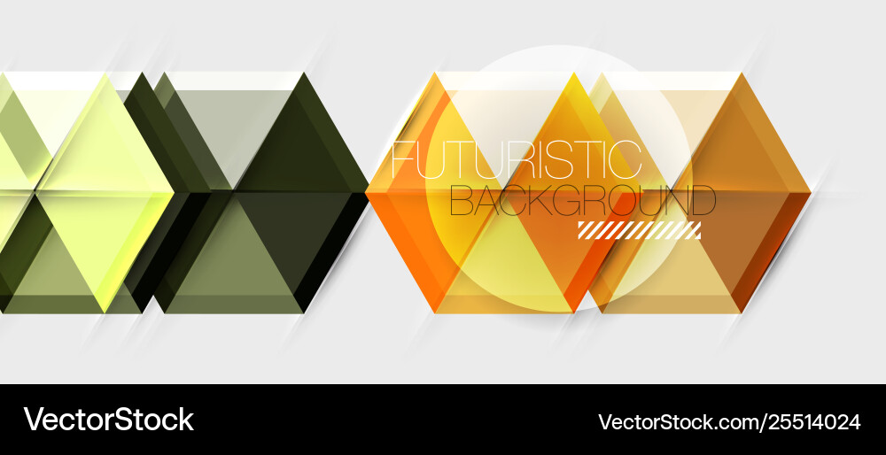 Geometric triangle and hexagon abstract background Vector Image