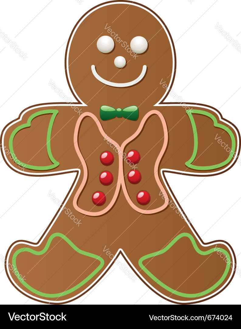 Gingerbread Cookie Vektorbild
