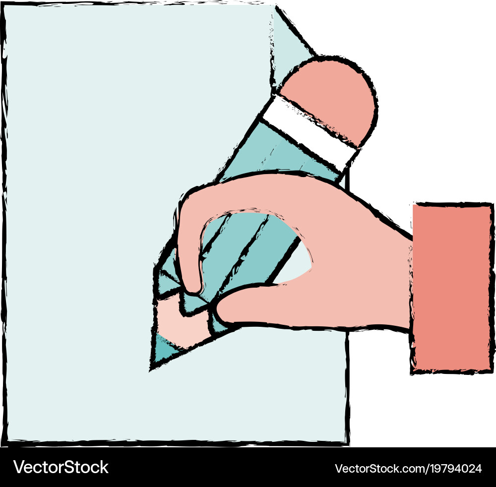 Paper document with hand write vector image
