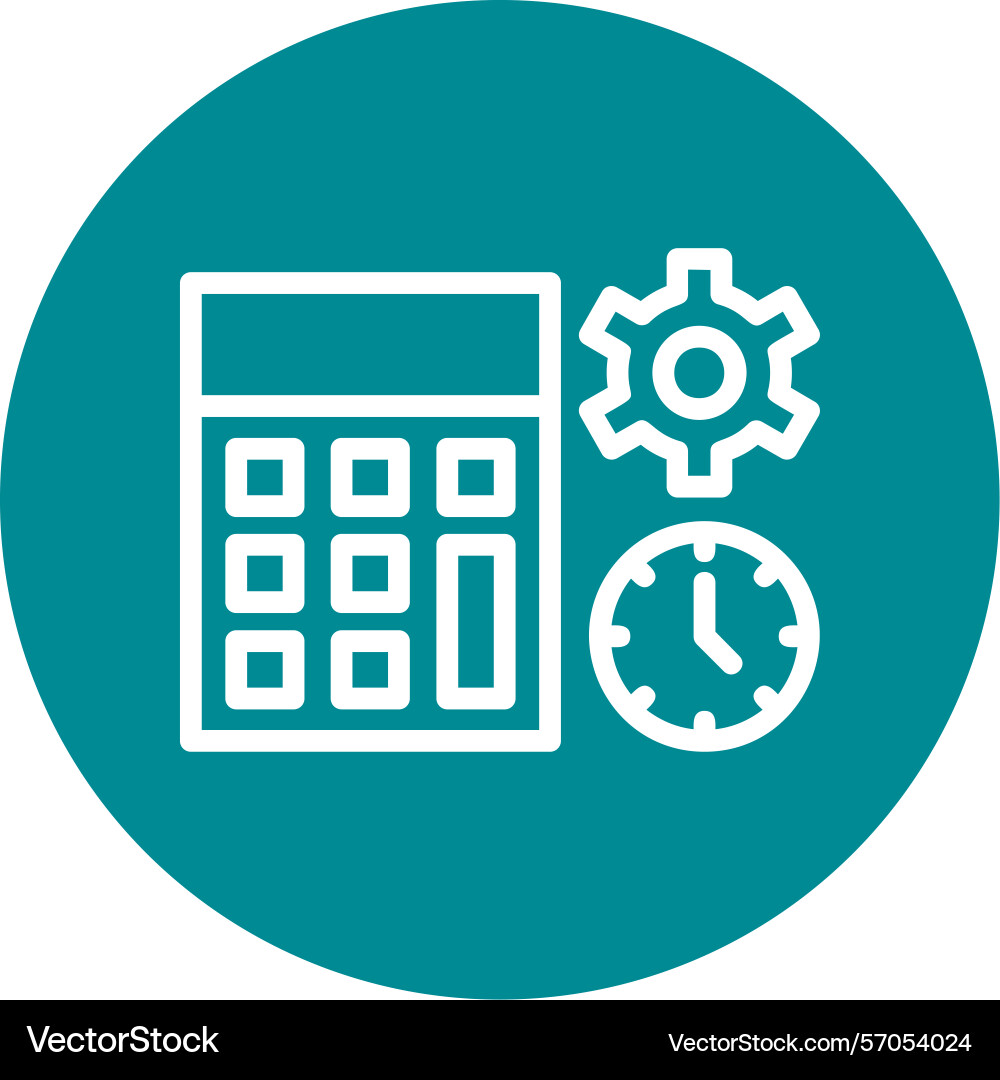Quick quotient line circle style icon design Vector Image