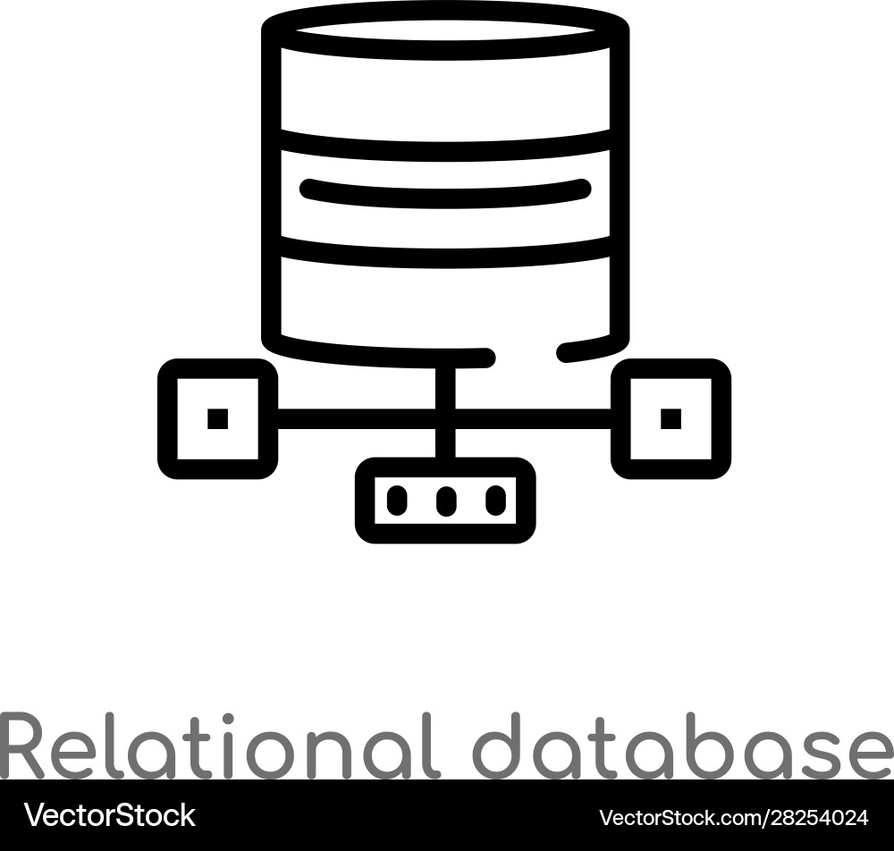 Relational Database Icon vector image