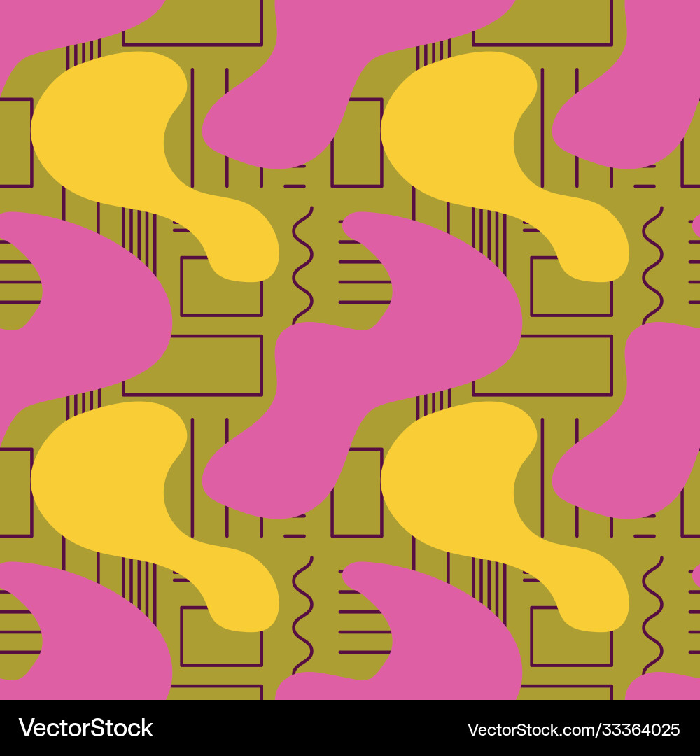 Abstract geometric seamless pattern with simple Abstract geometric seamless pattern with simple Vector Image