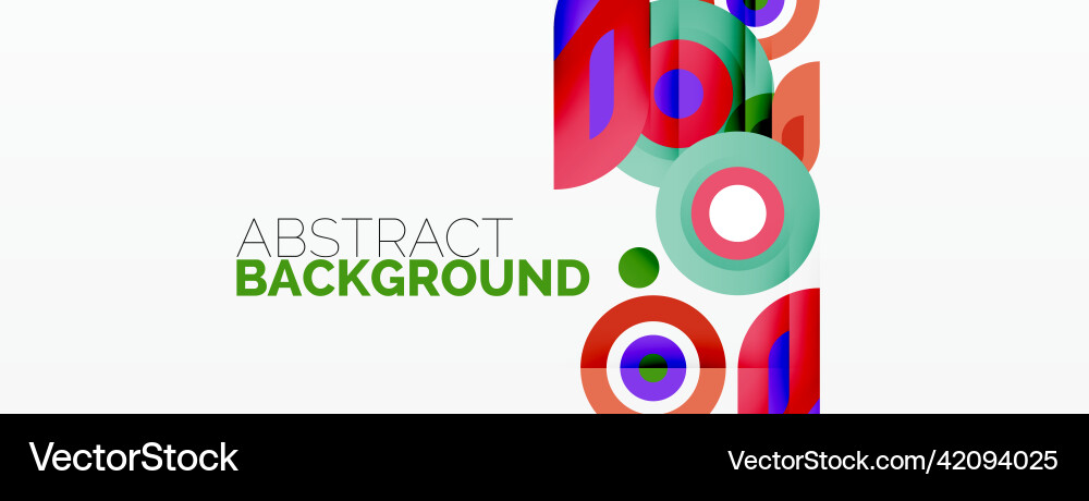 Abstract round shapes background minimalist Vector Image